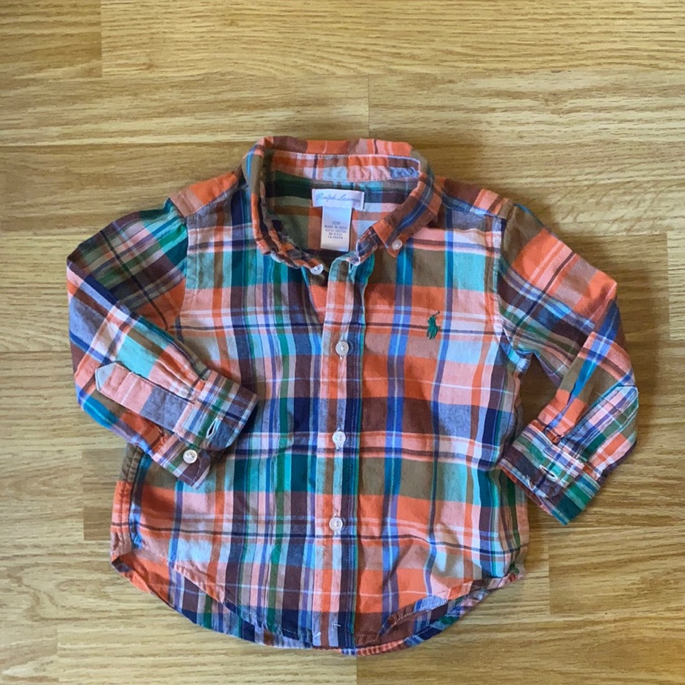 Ralph Lauren Orange Flannel - Boy/12months
